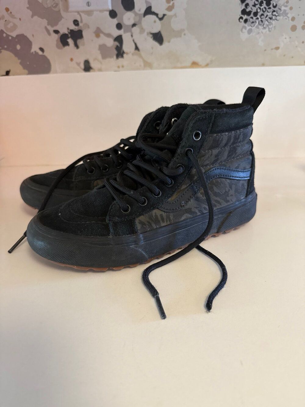 VANS YOUTH KIDS CAMO MTE fleece lined shoes